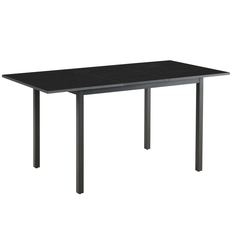 Mesa de comedor rectangular (120/160 x 80 x 75 cm) en MDF acabado melamina