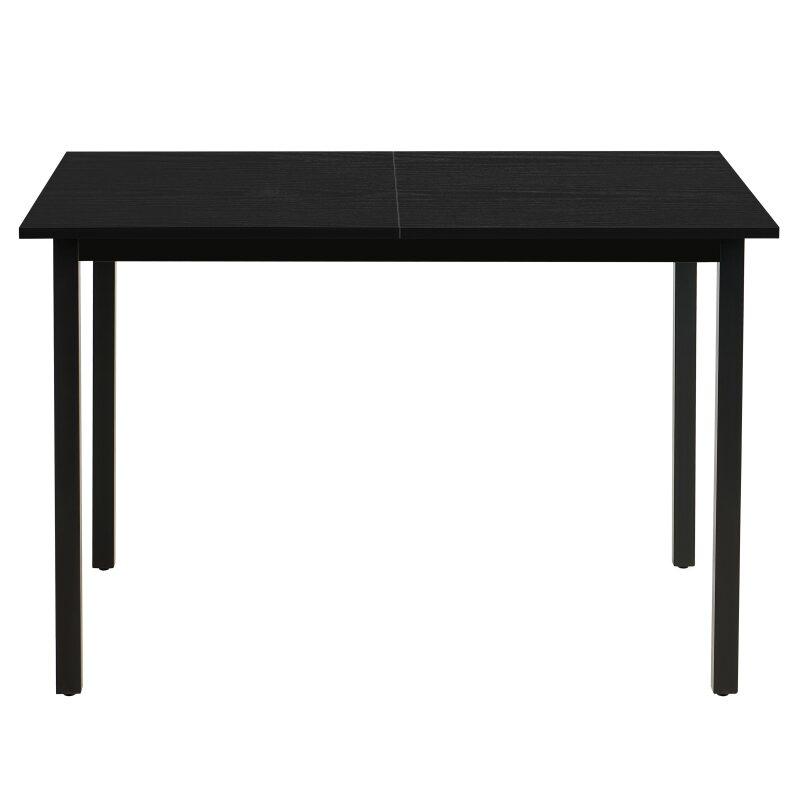 Mesa de comedor rectangular (120/160 x 80 x 75 cm) en MDF acabado melamina