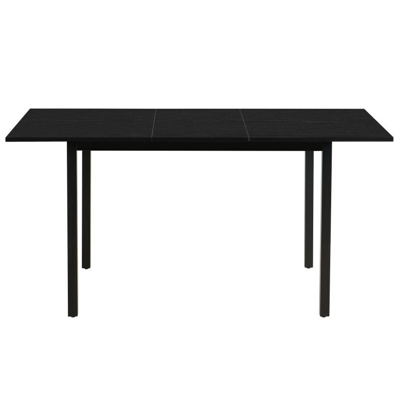 Mesa de comedor rectangular (120/160 x 80 x 75 cm) en MDF acabado melamina