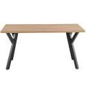 Mesa de comedor extensible rectangular (160/240 x 90 x 76 cm) en MDF con decoración en melamina