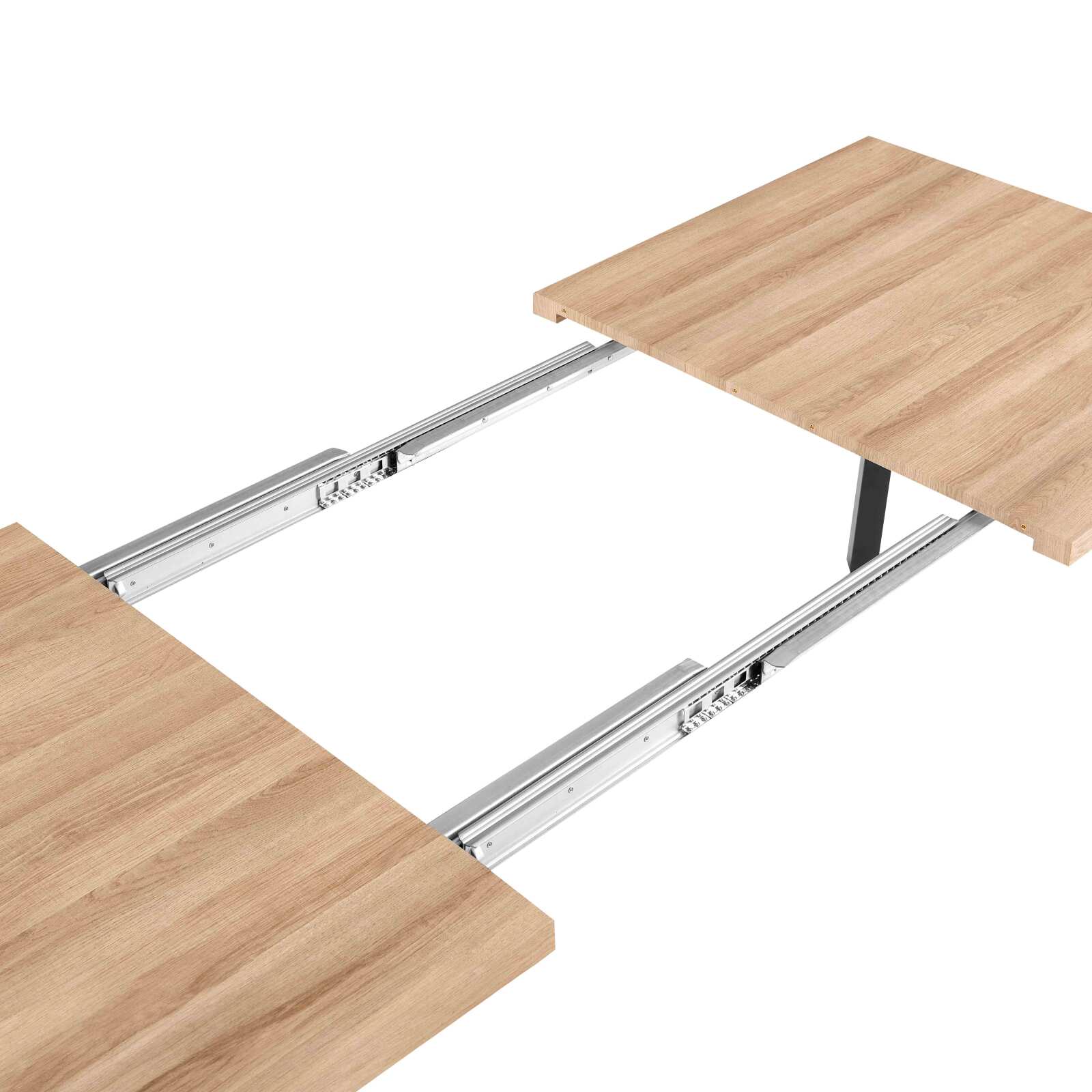 Mesa de comedor extensible rectangular (160/240 x 90 x 76 cm) en MDF con decoración en melamina