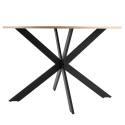 Mesa de comedor redonda Ø 120 cm en MDF con lámina de aluminio