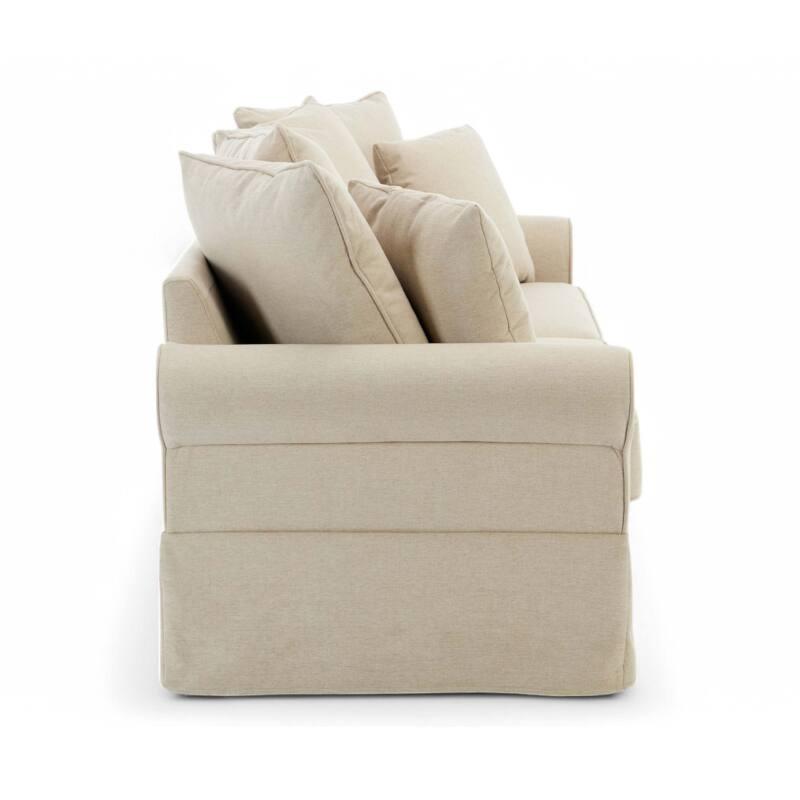 Sofá recto de 3 plazas de poliéster. (4/7)