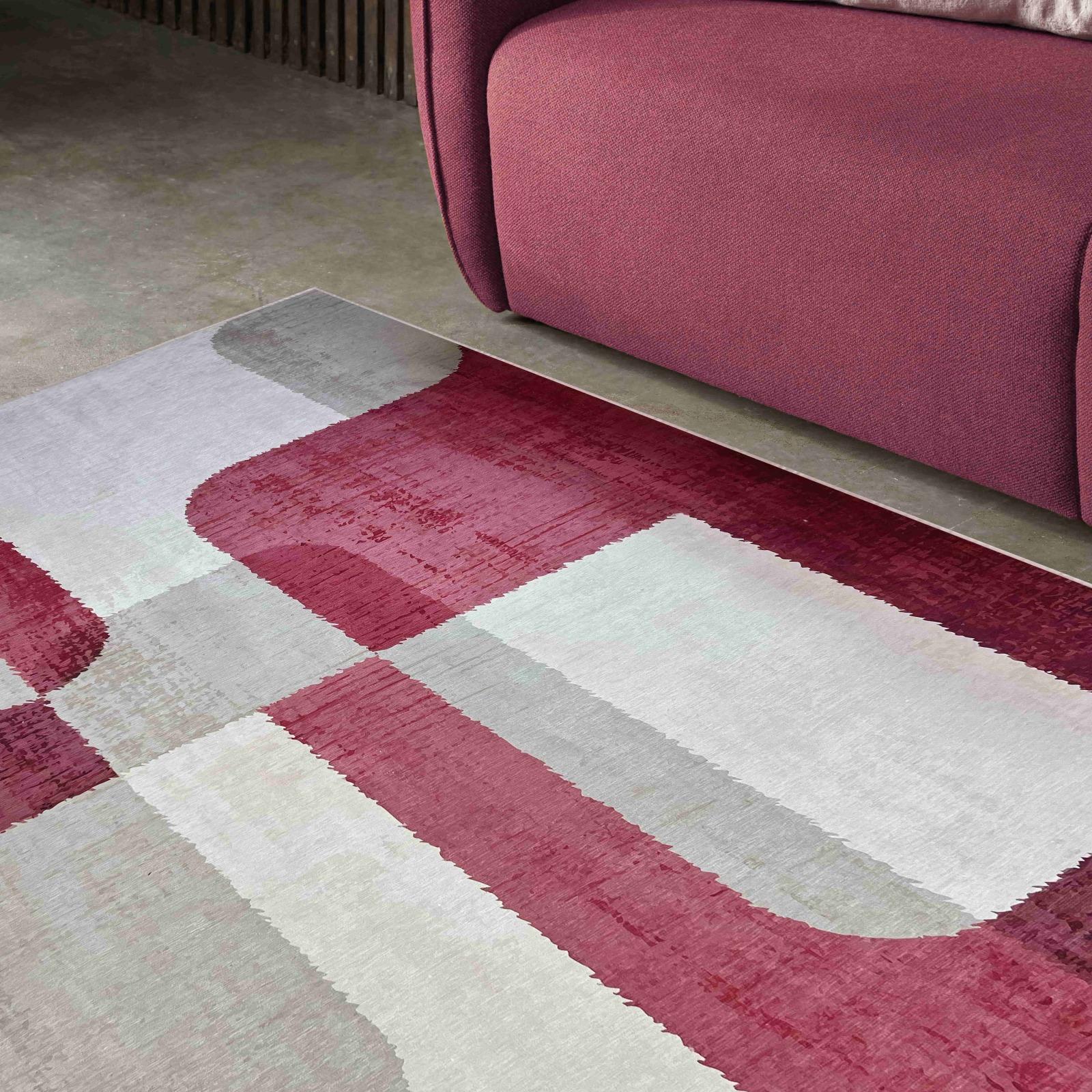 Alfombra rectangular de chenilla de poliéster de pelo corto 