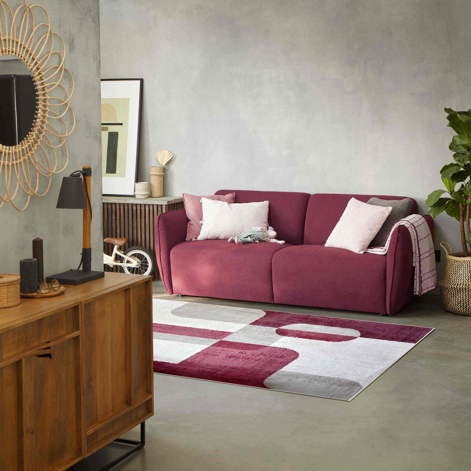 Alfombra rectangular de chenilla de poliéster de pelo corto 