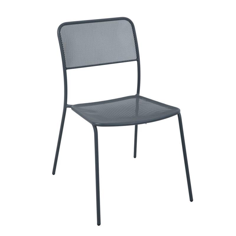 Mesa de jardín cuadrada 70 x 70 x 73 cm y 2 sillas de metal.  