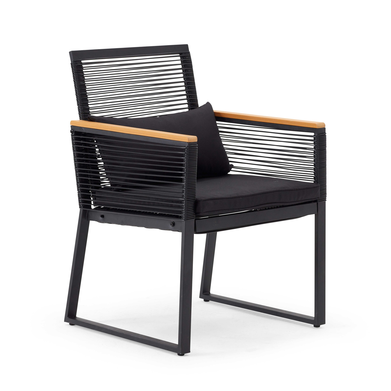 Conjunto de jardín bajo 5 plazas compuesto de un sofá, 2 sillones con reposabrazos y una mesa de centro