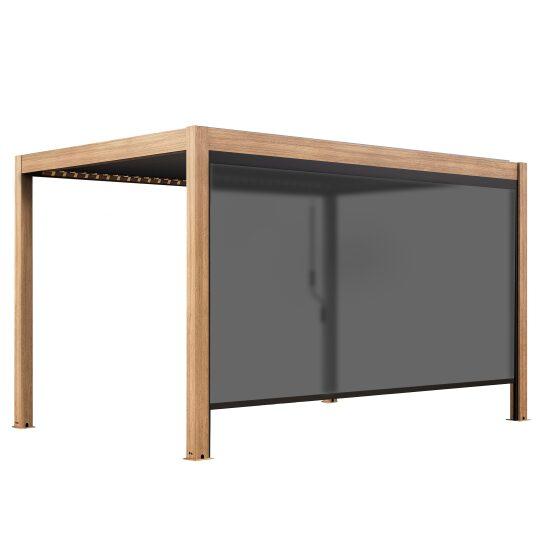Pérgola bioclimática autoportante 4x3 m aluminio imitación madera 1,2 o 3 persianas