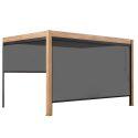 Pérgola bioclimática adosada 4x3m aluminio imitación madera de 1, 2 o 3 persianas