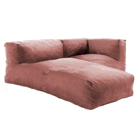 Mobiliario de jardín modular con 1 sillón esquinero y 1 chaise longue.