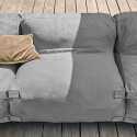 Mobiliario de jardín modular con 1 sillón esquinero y 1 chaise longue.