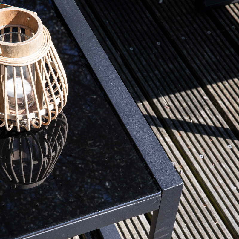 Conjunto de jardín bajo 5 plazas compuesto de un sofá, 2 sillones con reposabrazos y una mesa de centro