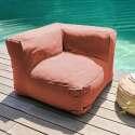 Muebles de jardín modulares con 2 sillones esquineros.