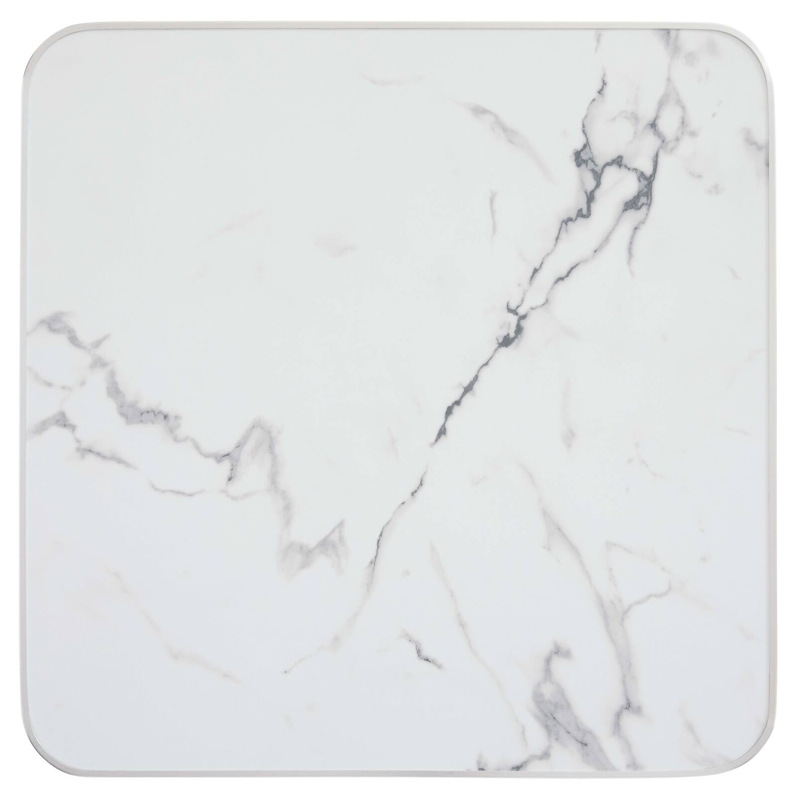 Tablero cuadrado de madera contrachapada con revestimiento laminado y cantos de aluminio 60 x 60 cm