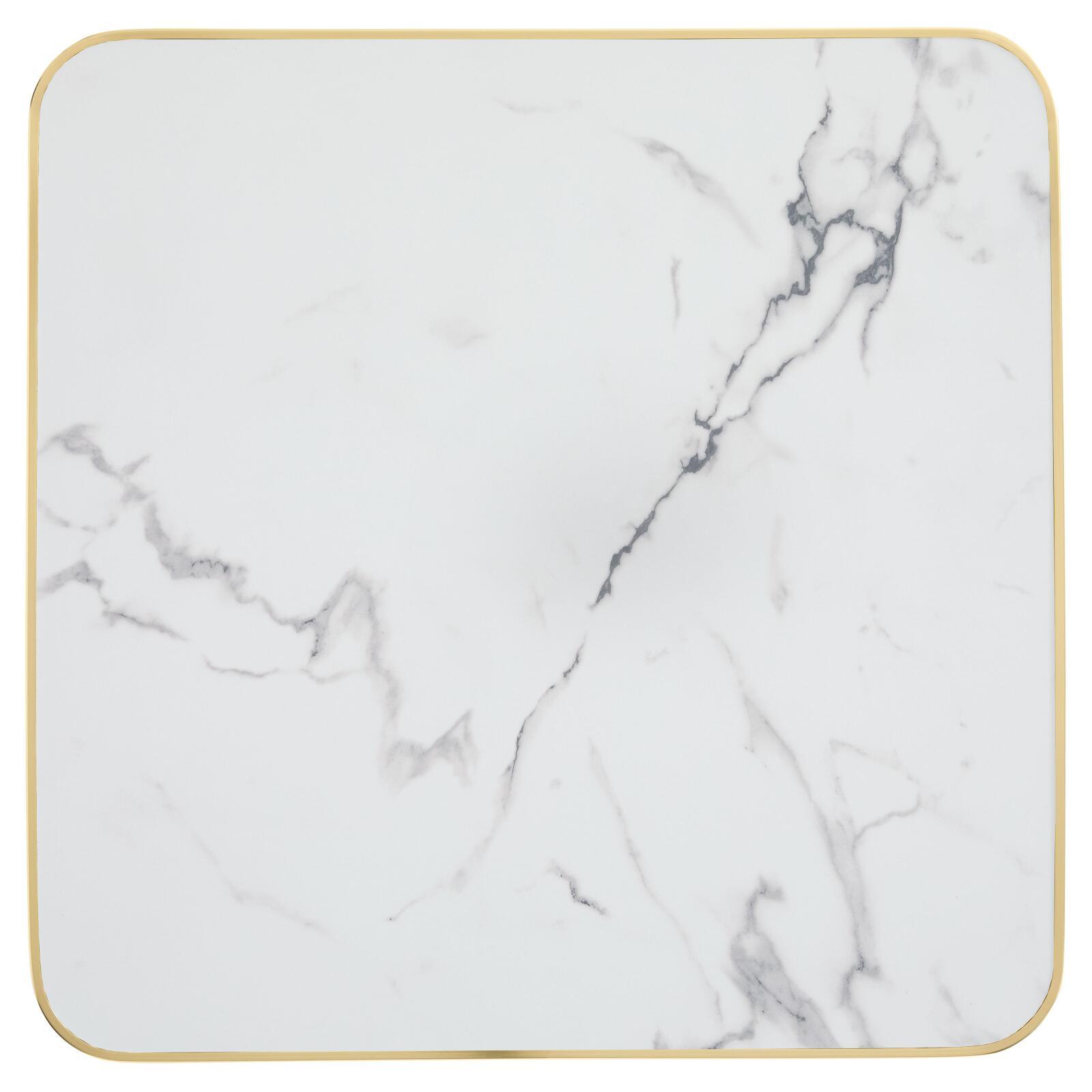 Tablero cuadrado de madera contrachapada con revestimiento laminado y cantos de aluminio 60 x 60 cm