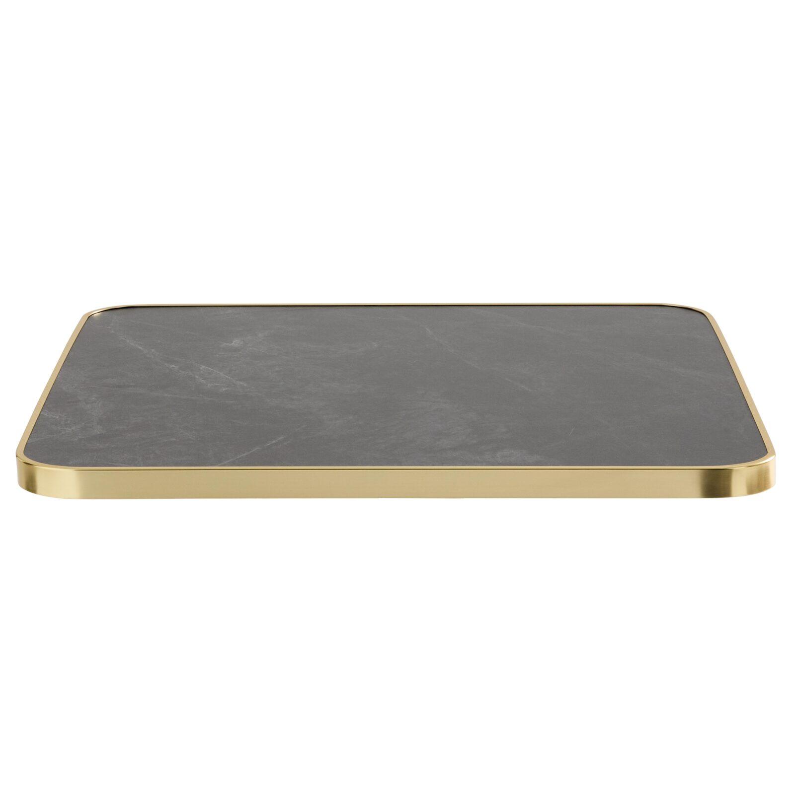 Tablero cuadrado de madera contrachapada con revestimiento laminado y cantos de aluminio 60 x 60 cm