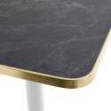 Tablero cuadrado de madera contrachapada con revestimiento laminado y cantos de aluminio 60 x 60 cm