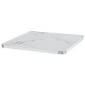 Tablero cuadrado de madera contrachapada con revestimiento laminado y cantos de aluminio 60 x 60 cm