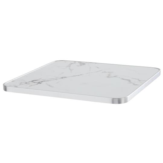 Tablero cuadrado de madera contrachapada con revestimiento laminado y cantos de aluminio 60 x 60 cm