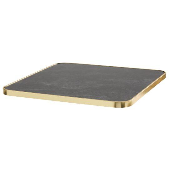 Tablero cuadrado de madera contrachapada con revestimiento laminado y cantos de aluminio 60 x 60 cm