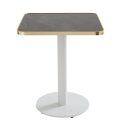 Tablero cuadrado de madera contrachapada con revestimiento laminado y cantos de aluminio 60 x 60 cm