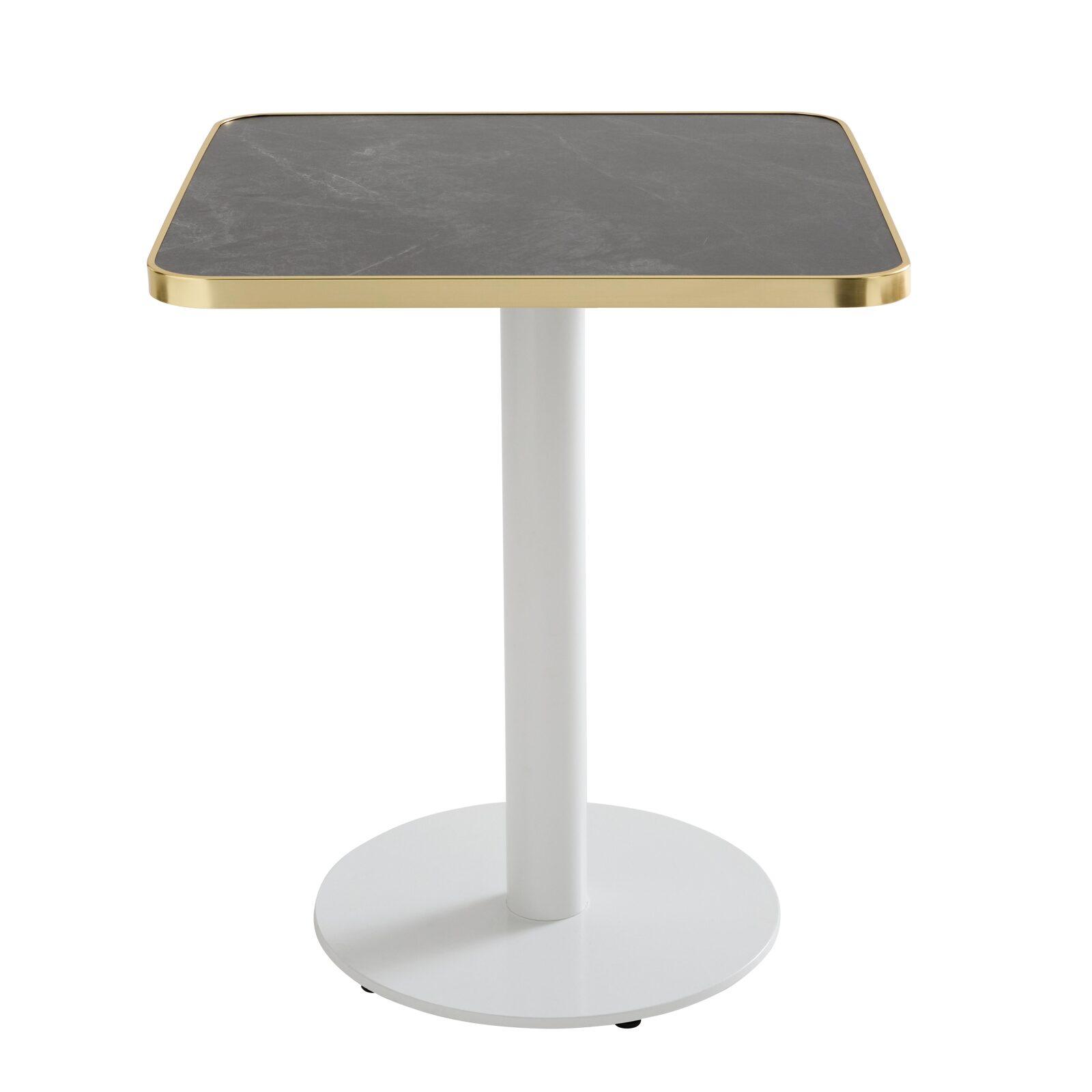 Tablero cuadrado de madera contrachapada con revestimiento laminado y cantos de aluminio 60 x 60 cm