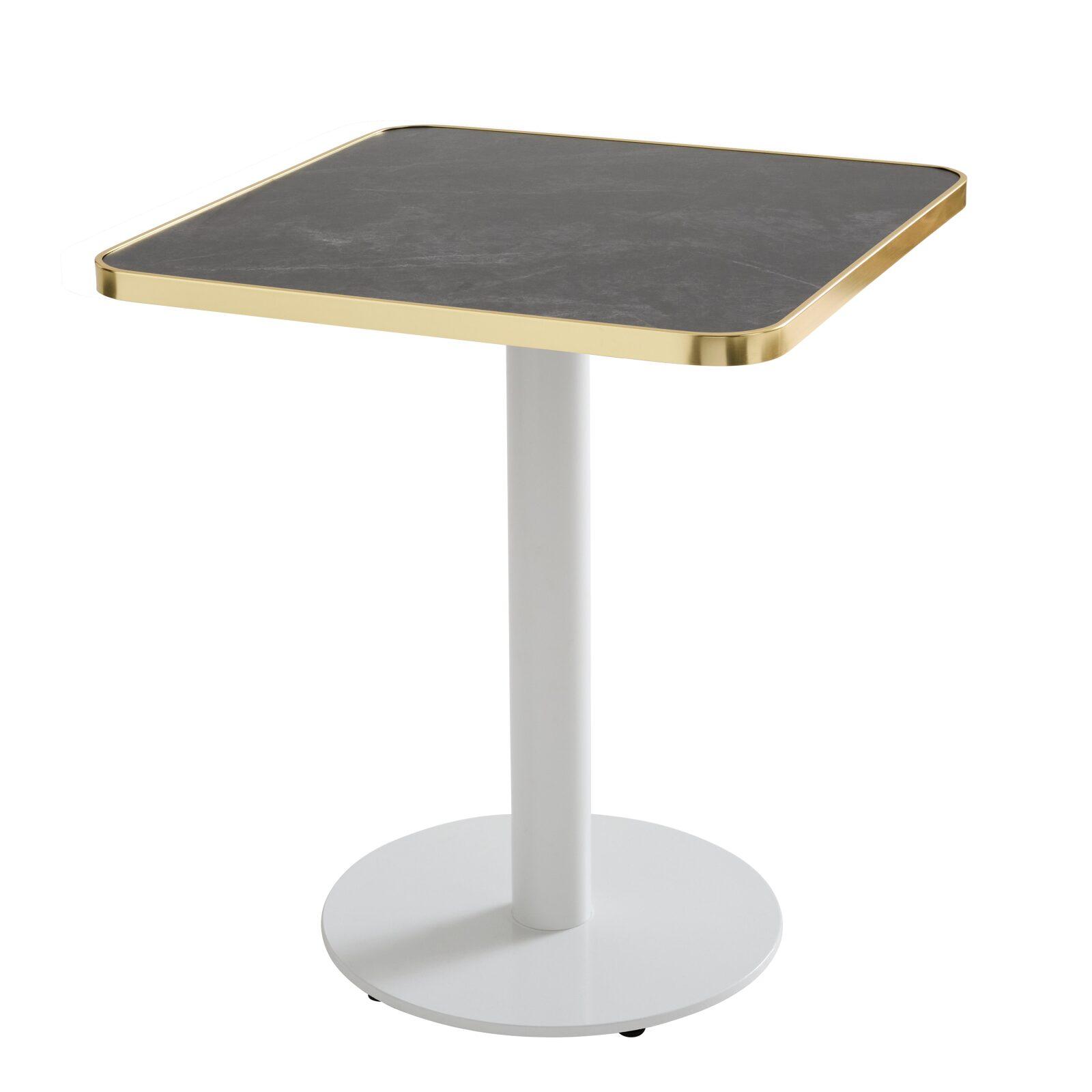 Tablero cuadrado de madera contrachapada con revestimiento laminado y cantos de aluminio 60 x 60 cm