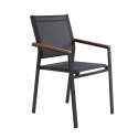 Silla de jardín de aluminio y textileno con brazos