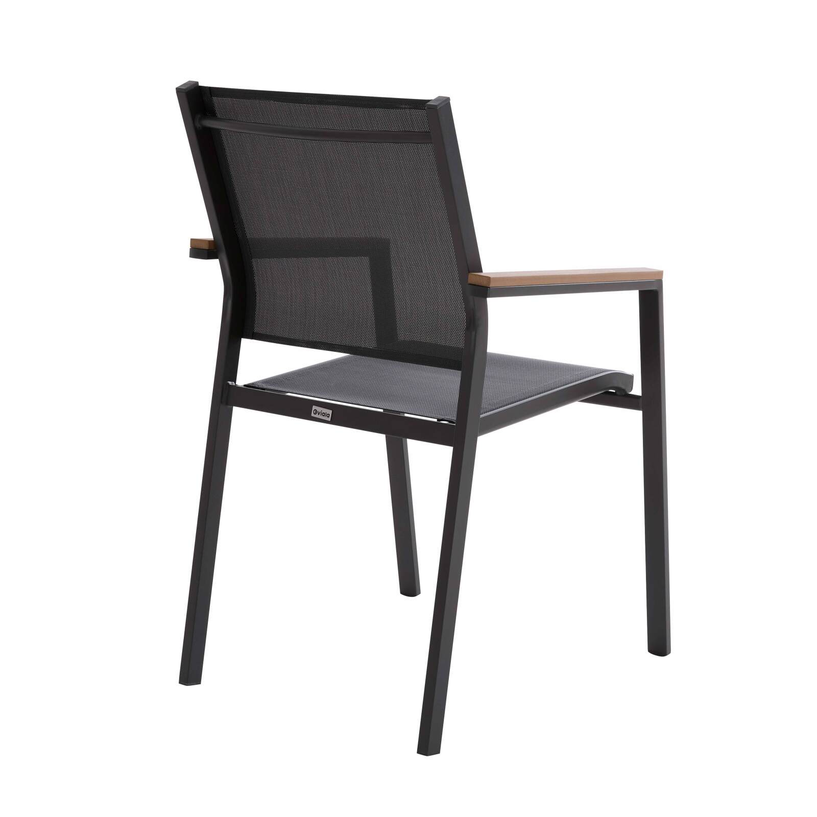 Silla de jardín de aluminio y textileno con brazos