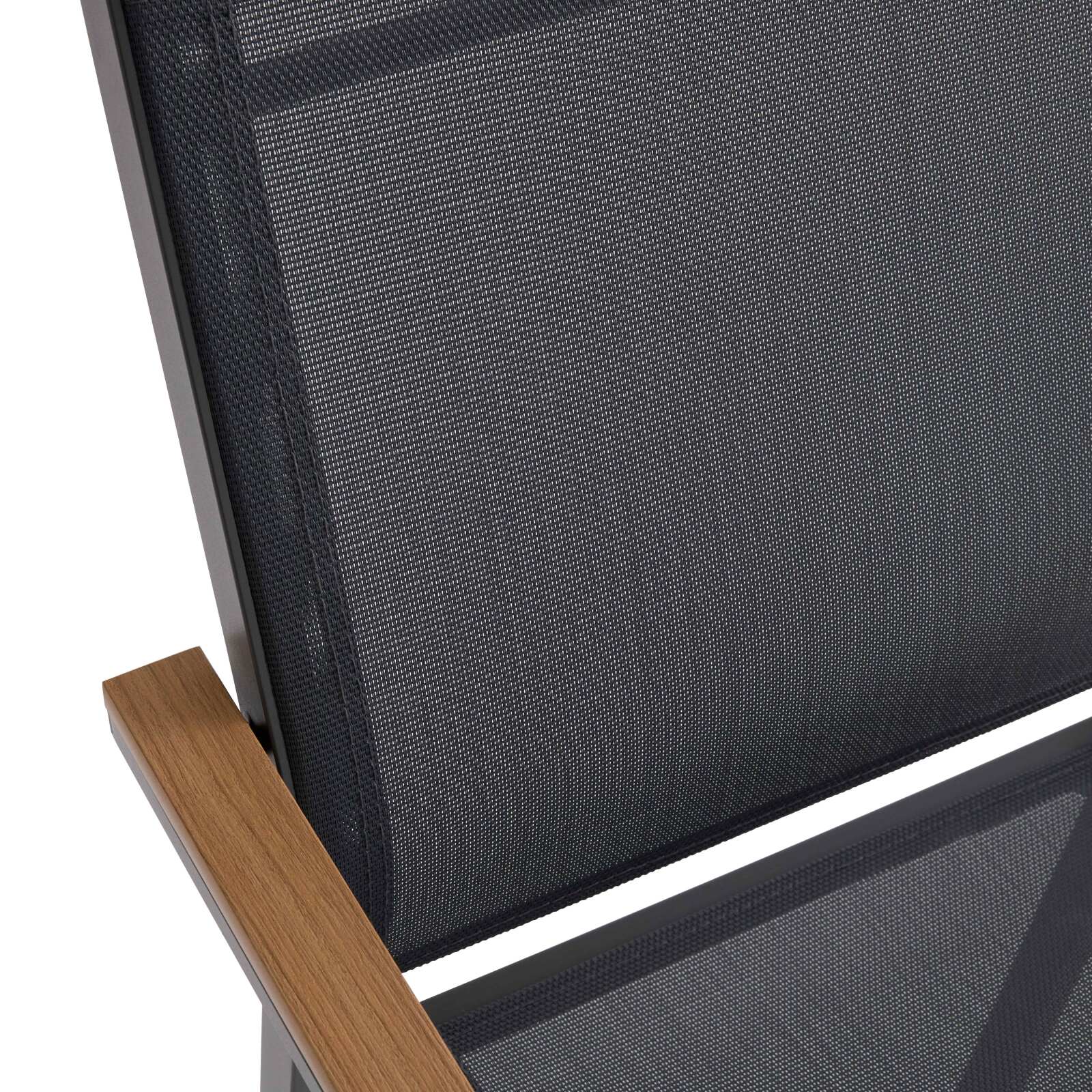 Silla de jardín de aluminio y textileno con brazos