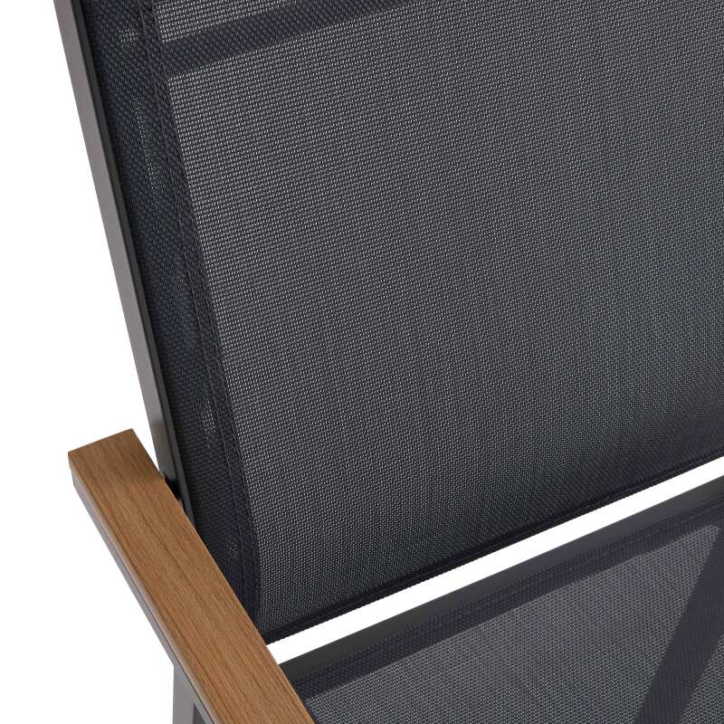 Silla de jardín de aluminio y textileno con brazos