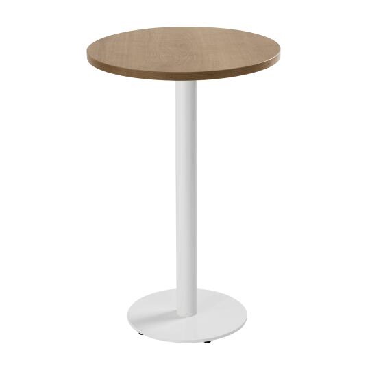 Mesa de comedor alta redonda Ø60 cm en aglomerado revestido de melamina
