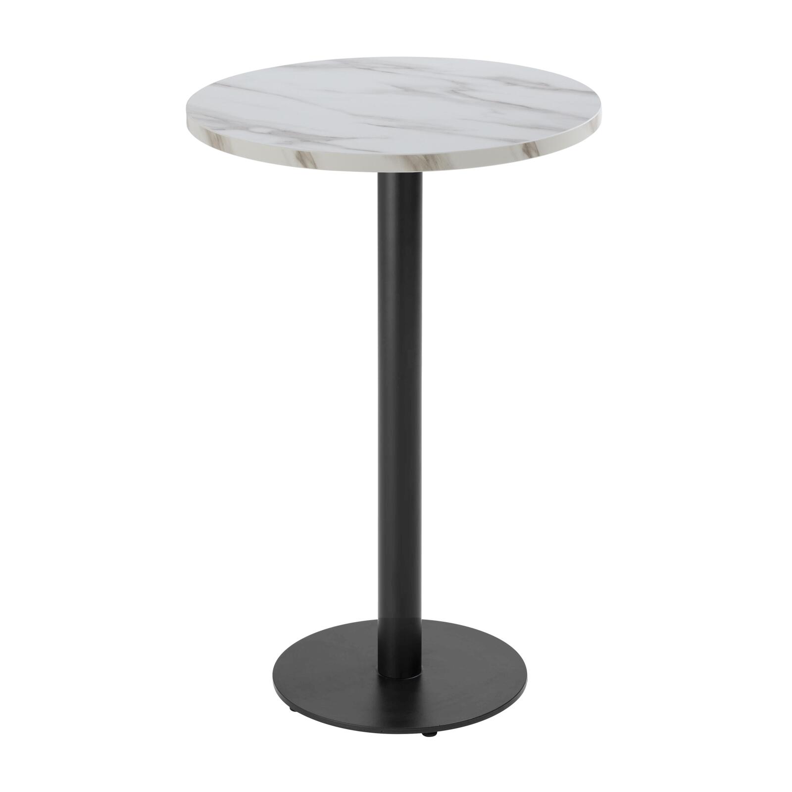 Mesa de comedor alta redonda Ø60 cm en aglomerado revestido de melamina