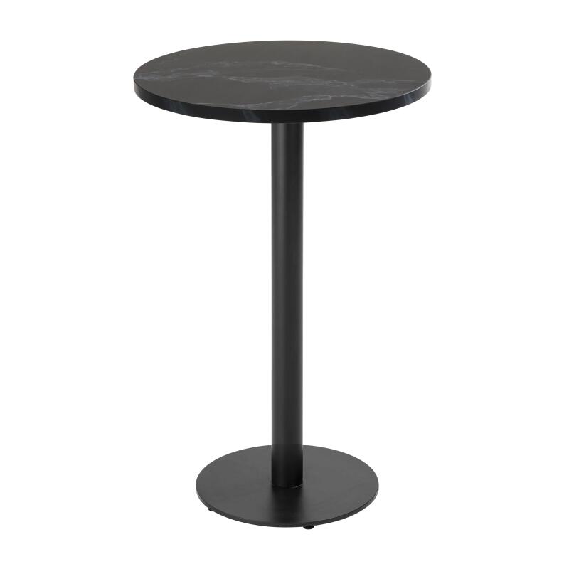 Mesa de comedor alta redonda Ø60 cm en aglomerado revestido de melamina