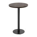 Mesa de comedor alta redonda Ø60 cm en aglomerado revestido de melamina