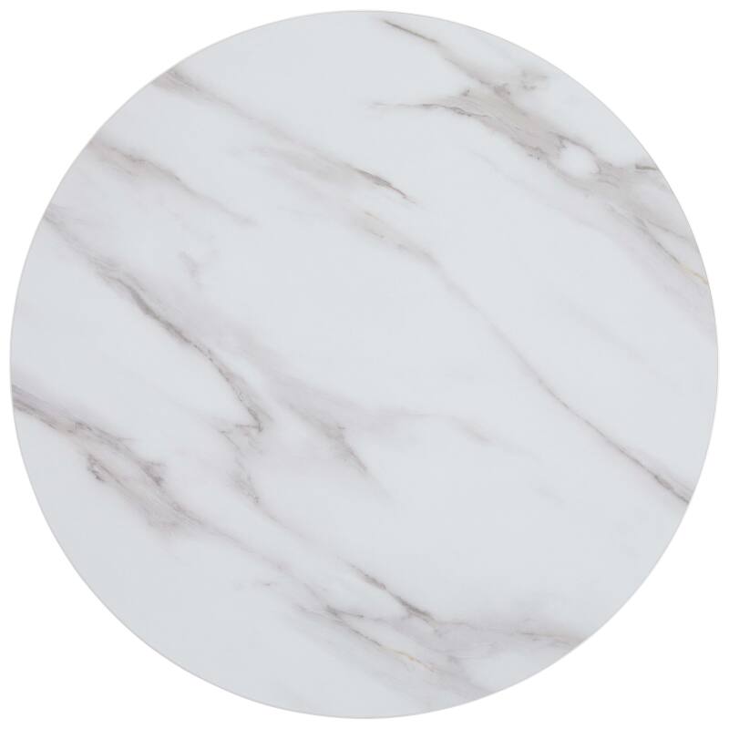 Mesa de comedor alta redonda Ø60 cm en aglomerado revestido de melamina