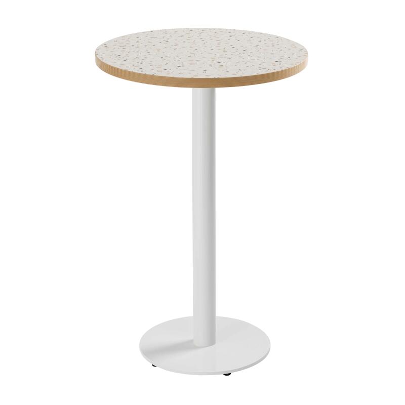 Mesa de comedor alta redonda Ø60 cm en aglomerado revestido de melamina