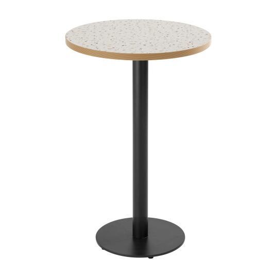 Mesa de comedor alta redonda Ø60 cm en aglomerado revestido de melamina
