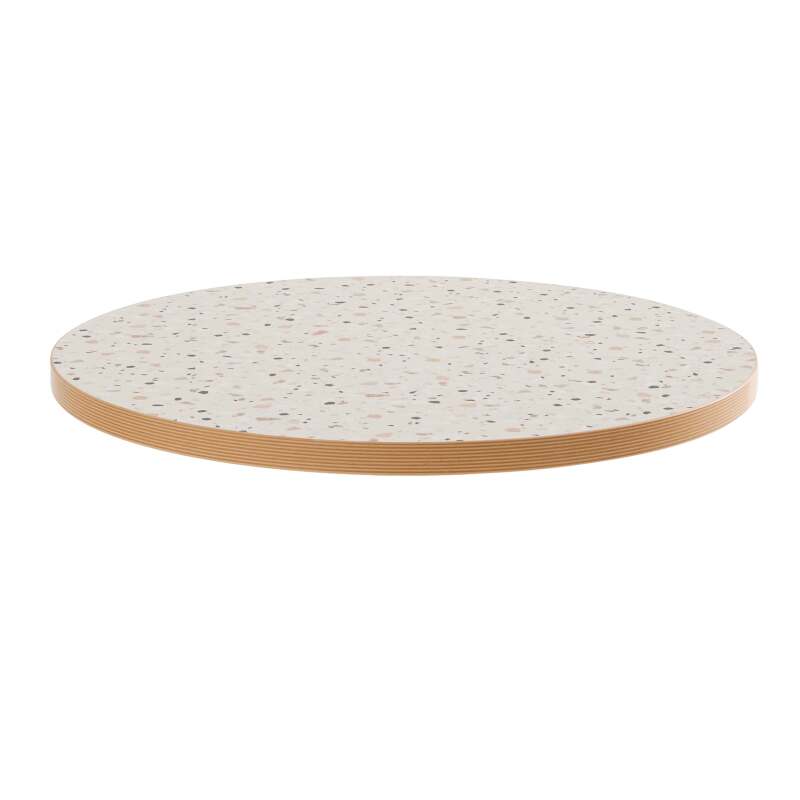 Mesa de comedor alta redonda Ø60 cm en aglomerado revestido de melamina