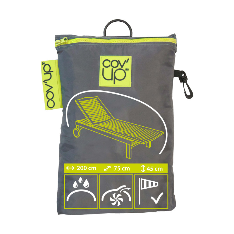 Funda de tumbona gris 200 x 75 cm