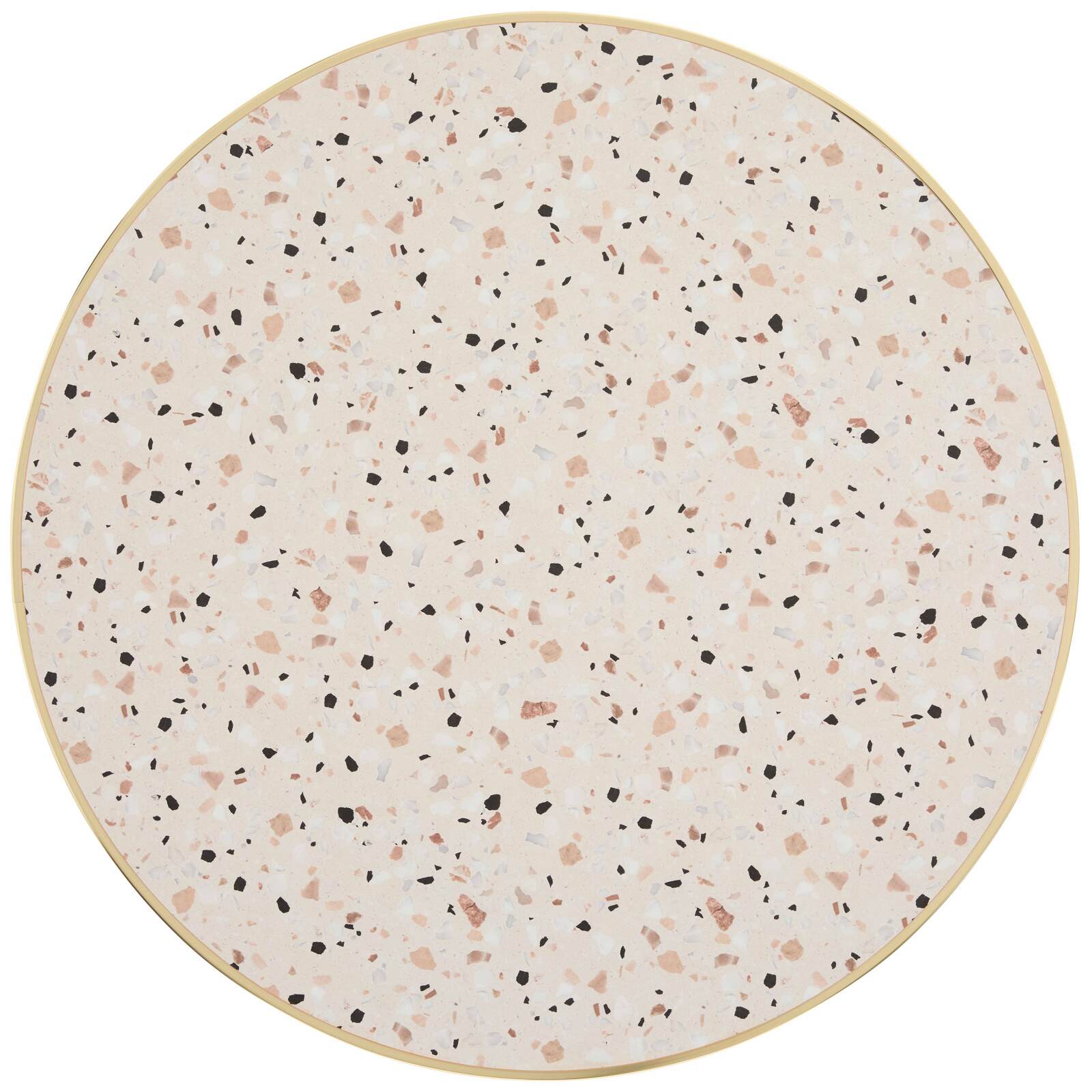 Mesa de comedor redonda Ø 60 cm en contrachapado con revestimiento laminado y cantos de aluminio