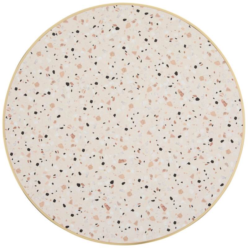 Mesa de comedor redonda Ø 60 cm en contrachapado con revestimiento laminado y cantos de aluminio