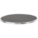 Mesa de comedor redonda Ø 60 cm en contrachapado con revestimiento laminado y cantos de aluminio