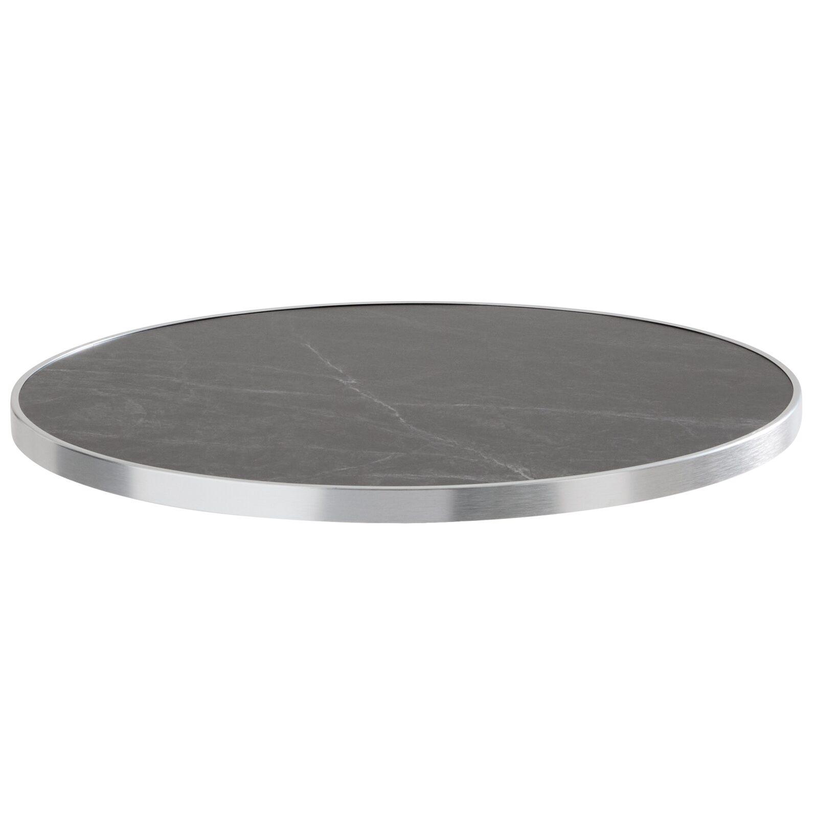 Mesa de comedor redonda Ø 60 cm en contrachapado con revestimiento laminado y cantos de aluminio