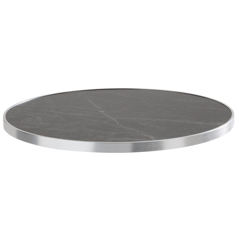 Mesa de comedor redonda Ø 60 cm en contrachapado con revestimiento laminado y cantos de aluminio