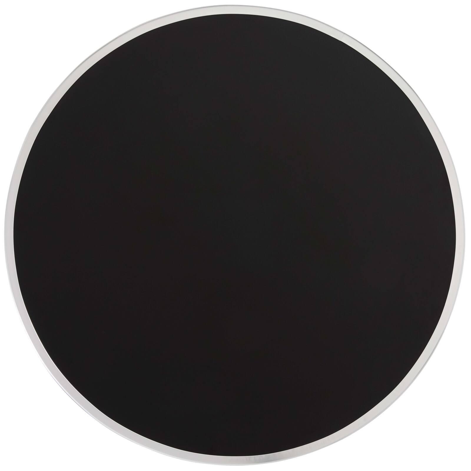 Mesa de comedor redonda Ø 60 cm en contrachapado con revestimiento laminado y cantos de aluminio