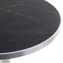 Mesa de comedor redonda Ø 60 cm en contrachapado con revestimiento laminado y cantos de aluminio