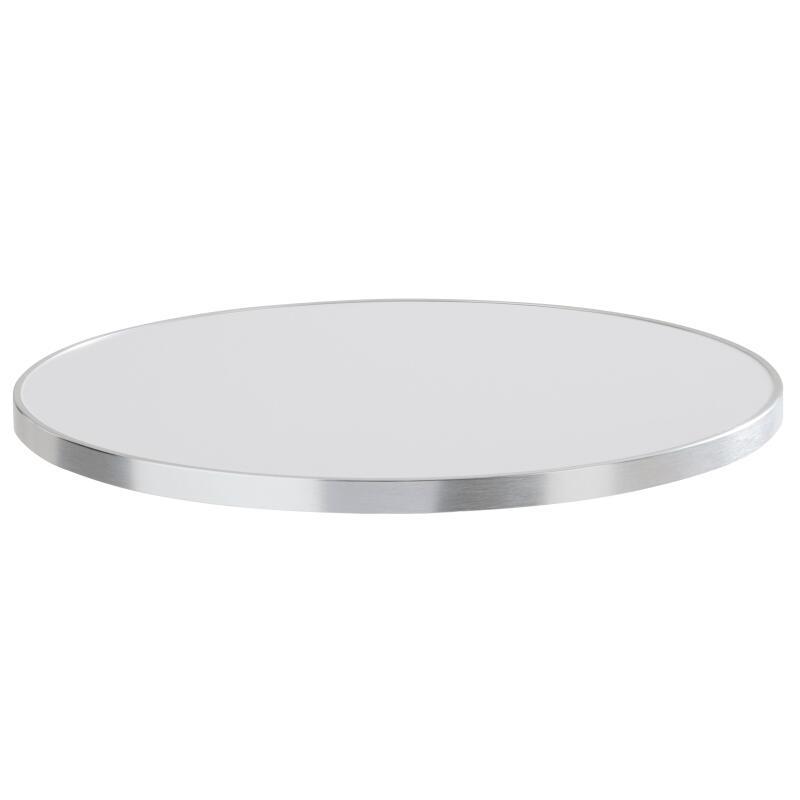 Mesa de comedor redonda Ø 60 cm en contrachapado con revestimiento laminado y cantos de aluminio