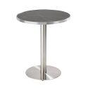 Mesa de comedor redonda Ø 60 cm en contrachapado con revestimiento laminado y cantos de aluminio