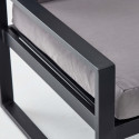 Conjunto de jardín bajo rinconero 5 plazas compuesto de un sofá con respaldo reclinable y de una mesa de centro